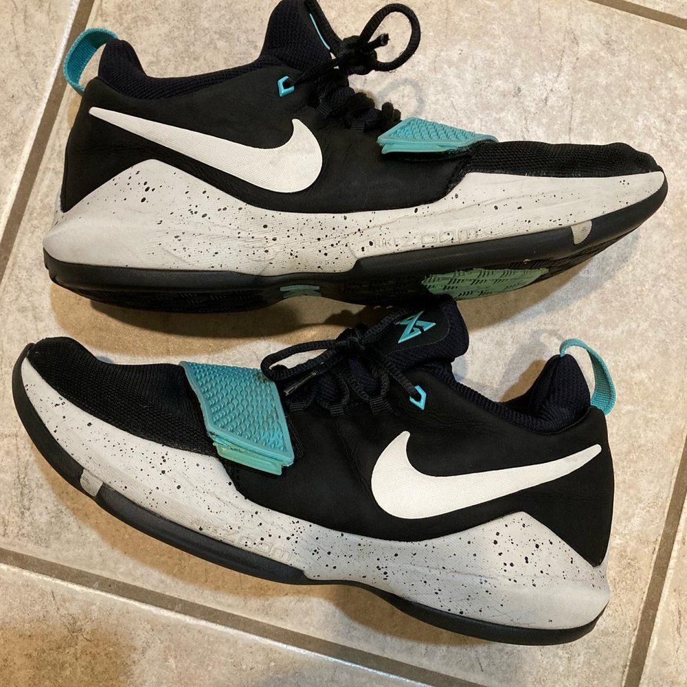 NIKE MEN’S PG 1 LIGHT AQUA BASKETBALL SNEAKERS 11